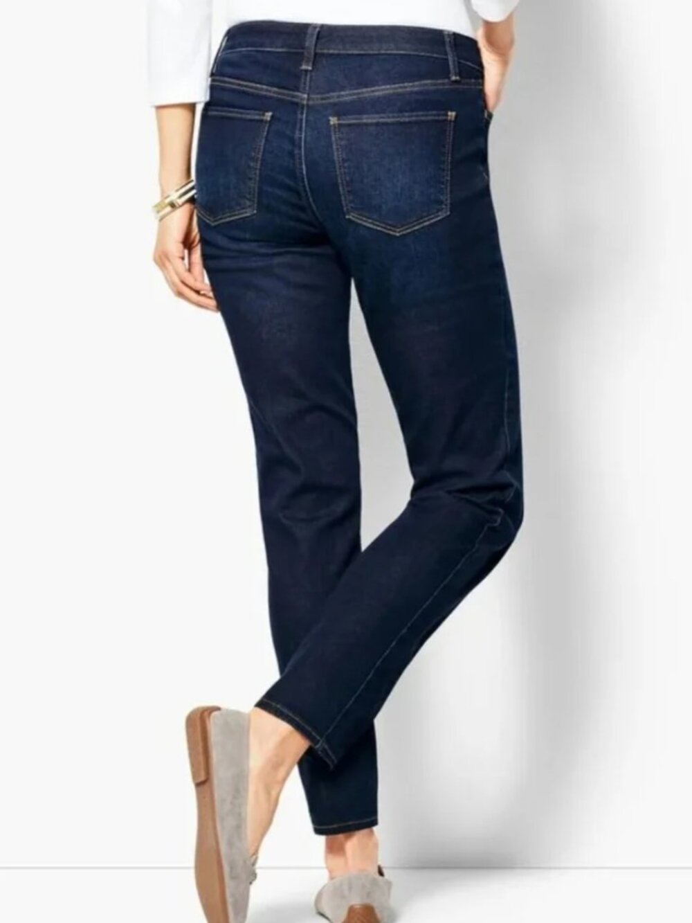 Talbots Dark Wash Cropped Ankle Jeans